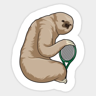 Sloth at Tennis with Tennis racket Sticker